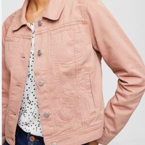 Loft Embroidered denim Jacket large